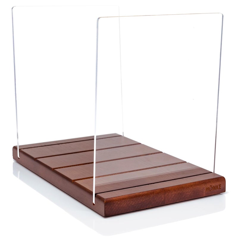 MÃ–NKE Premium Vinyl Record Storage - a Mid-Century Style Record Holder for Albums, 60-70 LP Capacity - Complements Any Record Player (Brown) - Image 3
